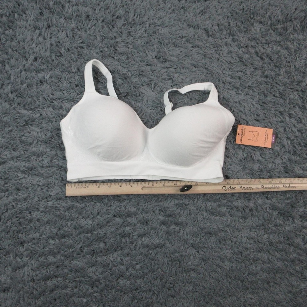 Shapermint Essentials Bra Womens 2XL White T-Shirt Wireless Molded NWT